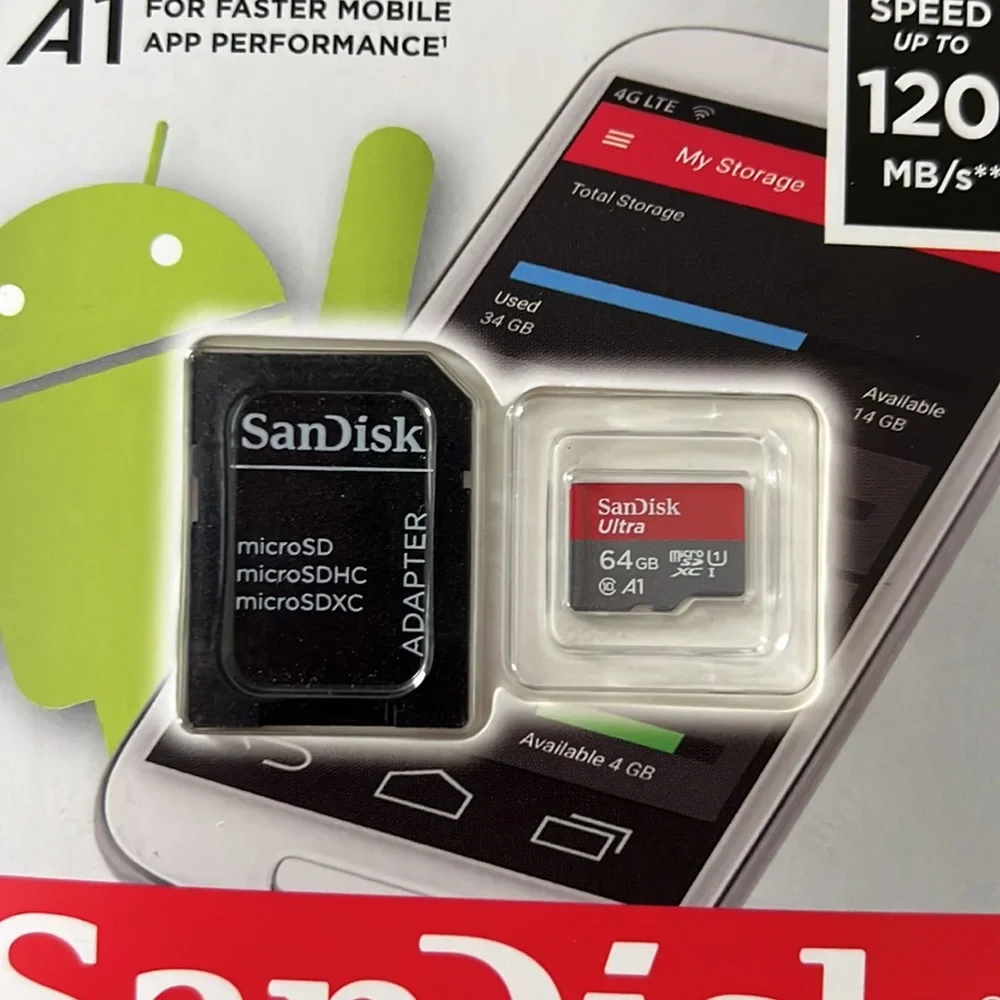 NEW SanDisk Ultra Plus 64gb with Adapter (2 pack)